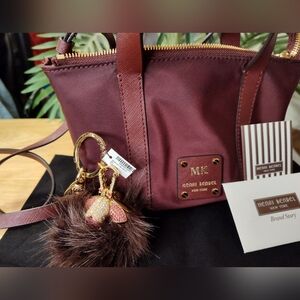 Henri Bendel Burgundy Mini Tote Bag
